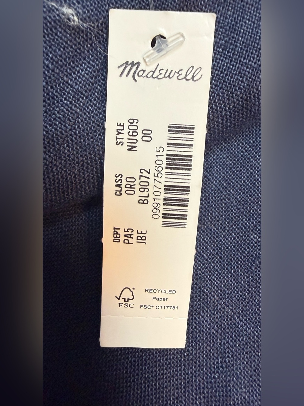 NWT Madewell Navy Linen Maxi Skirt with Subtle A-Line Silhouette size 00 - Picture 7 of 15